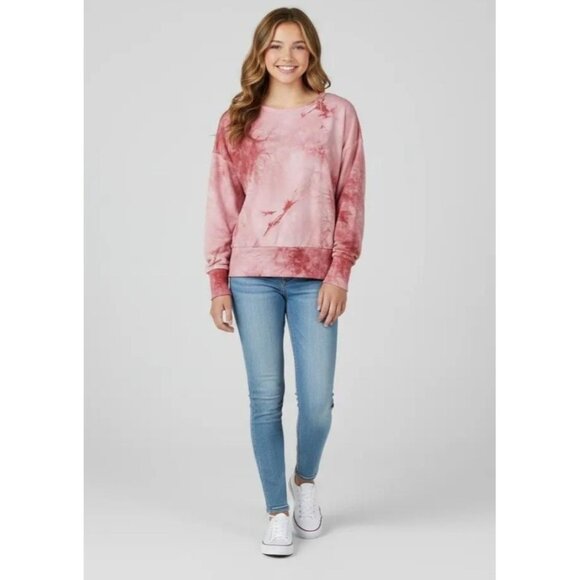 Walking On Sunshine Other - Walking On Sunshine Pink Tie-Dye Twisted Back Pullover Long Sleeve Sweater Sz M